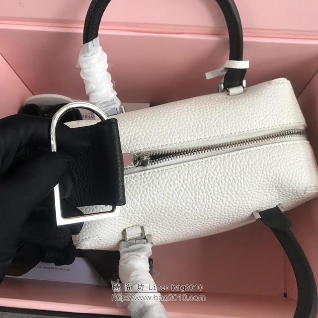 DELVAUX女包 Delvau單肩斜挎包 半手工Cool box 小號 德爾沃女手提包 手拎包 白黑  fcs1191